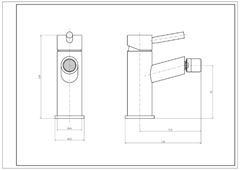 Plan Mono Bidet Mixer technical