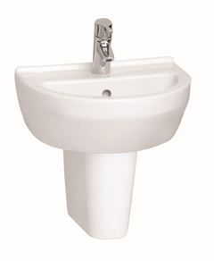 Style 450mm Cloakroom Basin & Semi Pedestal