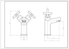 Branch Mono Basin Mixer with Click Waste technical