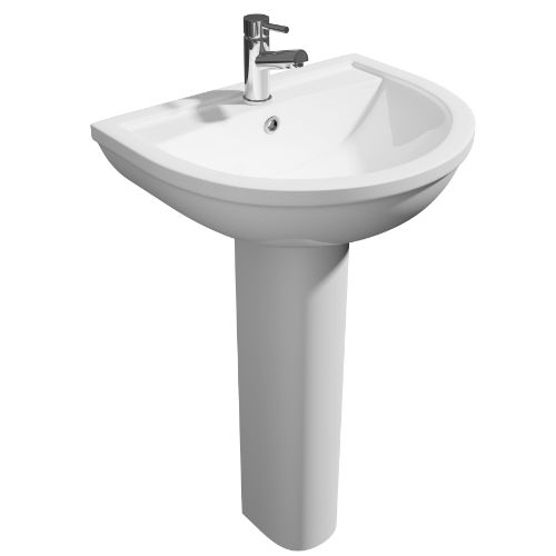 Bathrooms for Ireland > Wash Basins and Pedestals > lifestyle 450mm 1th basin pedestal