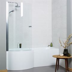 Adapt LH Round Shower Bath 1500 x 850 lifestyle