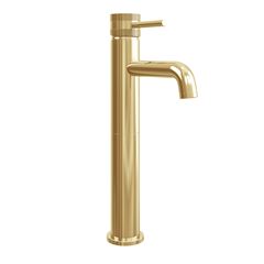 Core Brushed Brass Tall Mono Basin Mixer