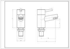 Plan Pair Bath Pillar Taps technical