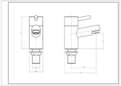 Plan Pair Bath Pillar Taps technical