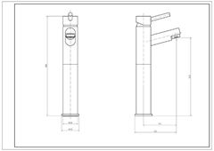 Plan Hi Rise Mono Basin Mixer technical