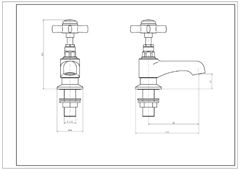 Klassique Pair Basin Pillar Taps technical