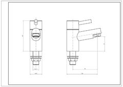 Plan Pair Basin Pillar Taps Technical