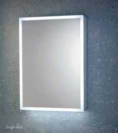 Mia LED Mirror Cabinets Mia LED Cabinet with Demister Pad and Shaver Socket - Single Door 500 x 700mm