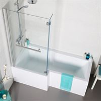 Elite LH L Shaped Shower Bath 1500 x 850